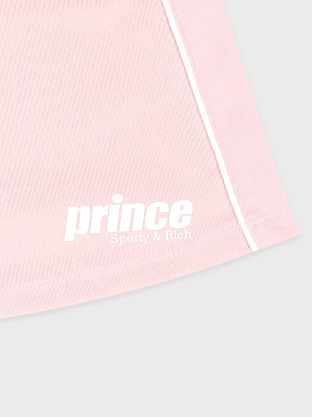 NWT Sporty & Rich x Prince Sporty Court Skirt Baby Pink White Size L Retail $120